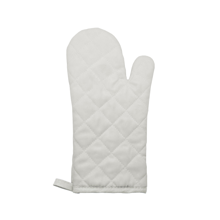 A2151, Guantes para cocina de tela tipo “manta” con detalles de bies y presilla para colgar. Ideal al momento de hornear.