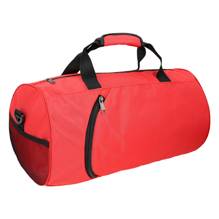 BL-045, Maleta deportiva con zapatera y dos compartimientos exteriores, red lateral, asas y correa ajustable